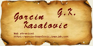 Gorčin Kasalović vizit kartica